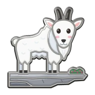 Mountain goat on the ledge